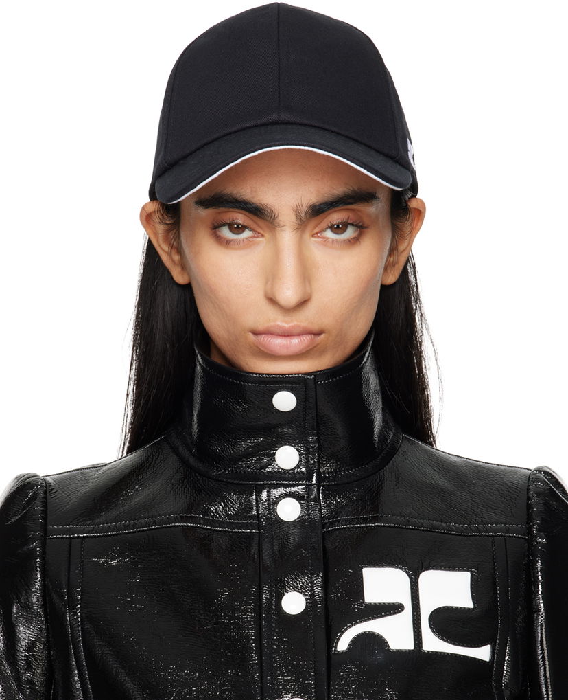Кепка Courrèges Signature Cotton Cap чорний | 124ACT033CO0024