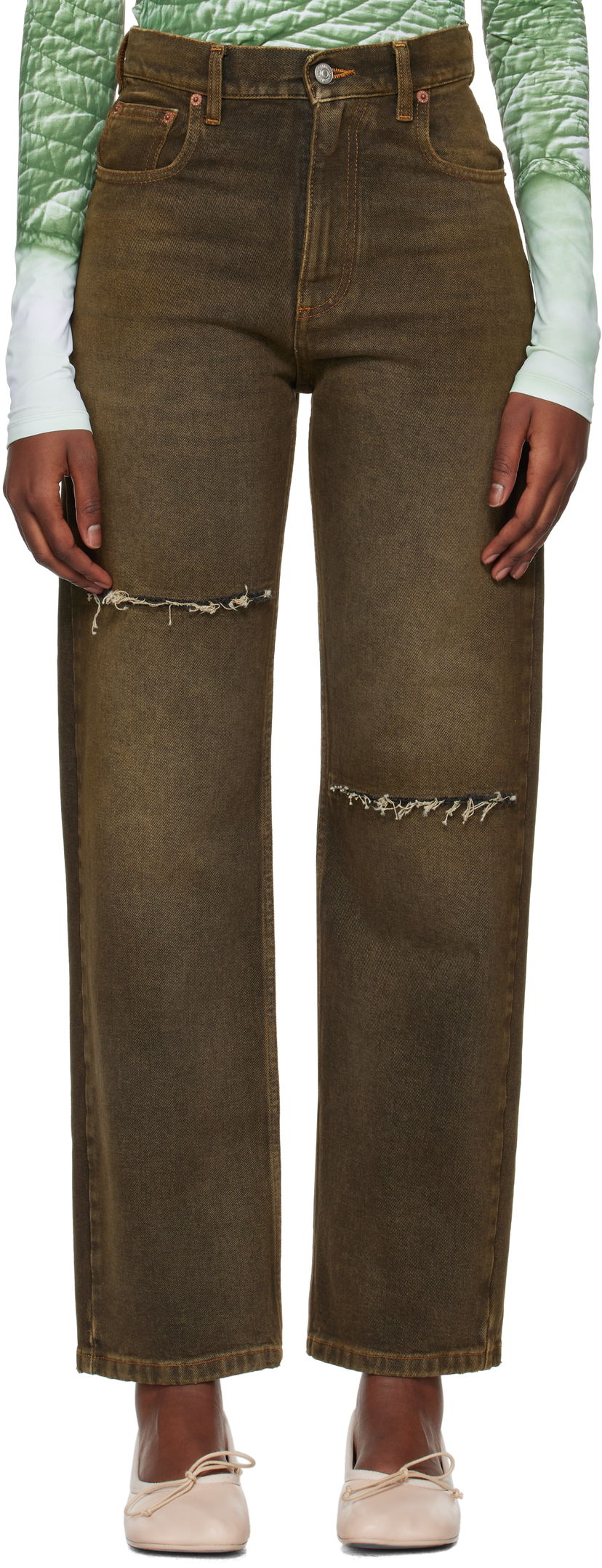 Джинси Maison Margiela 5-Pocket Jeans Коричневий | SH2LA0011 S30848