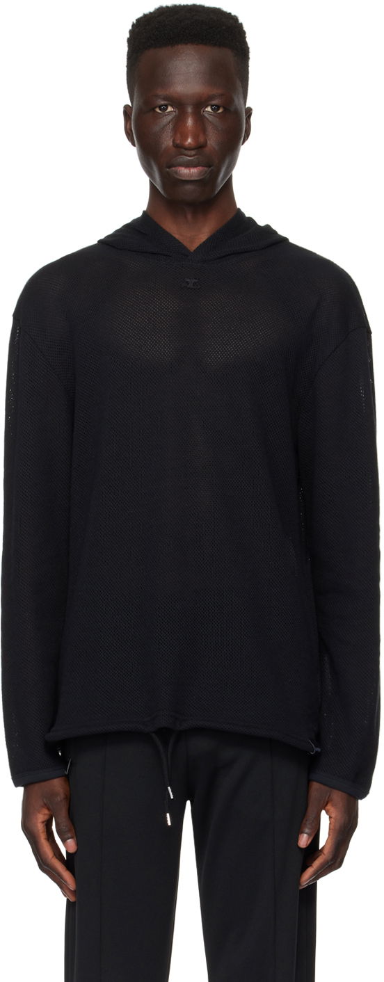 Світшоти Courrèges Courrèges Mesh Hoodie чорний | 124JHO027JS0069