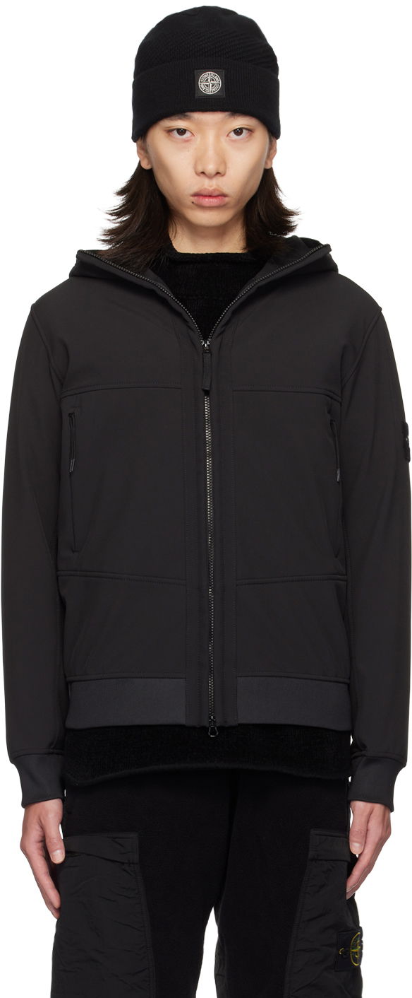 Куртка Stone Island Black Soft Shell Jacket чорний | 8115Q0322