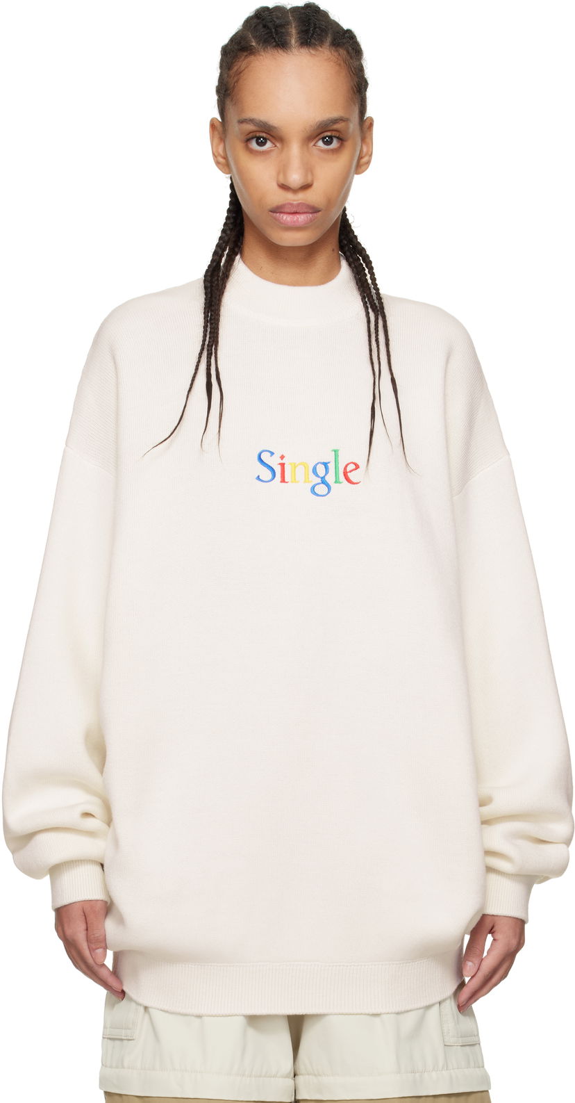 Cветр VETEMENTS Vetements 'Single' Sweater білий | UA66KN120W