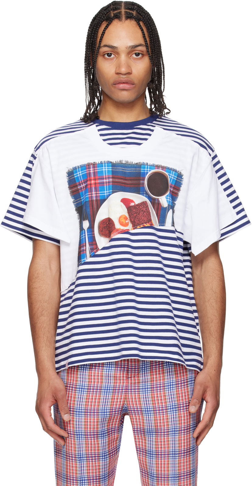 Футболка Charles Jeffrey Loverboy Charles Jeffrey LOVERBOY Auld Hag Edition Double T-Shirt білий | 54100101