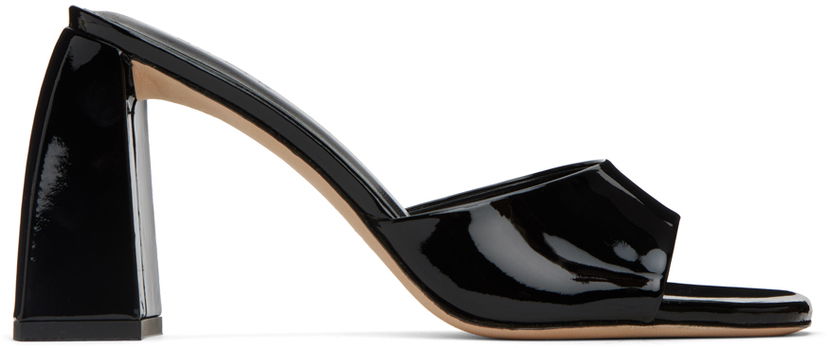 Кросівки та взуття BY FAR Michele Patent Leather Heeled Sandals чорний | 22FWMICHMBLP
