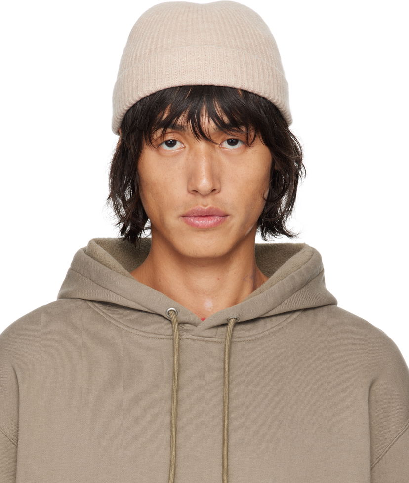 Шапка AURALEE Wool Soft Cord Knit Beanie бежевий | A24AC07FL