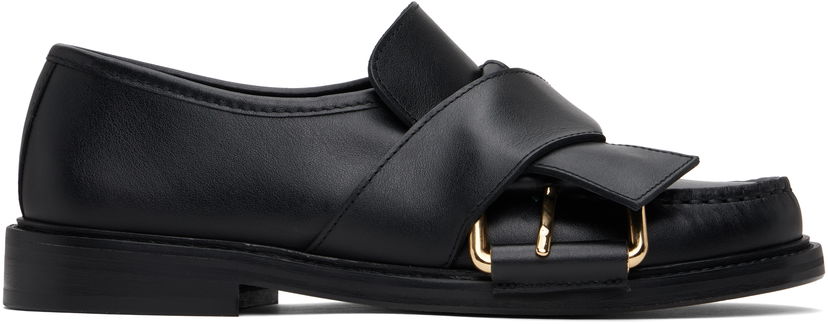 Аксесуари Moschino Moschino Belted Up Loafers чорний | MA10372C1M MF5 000