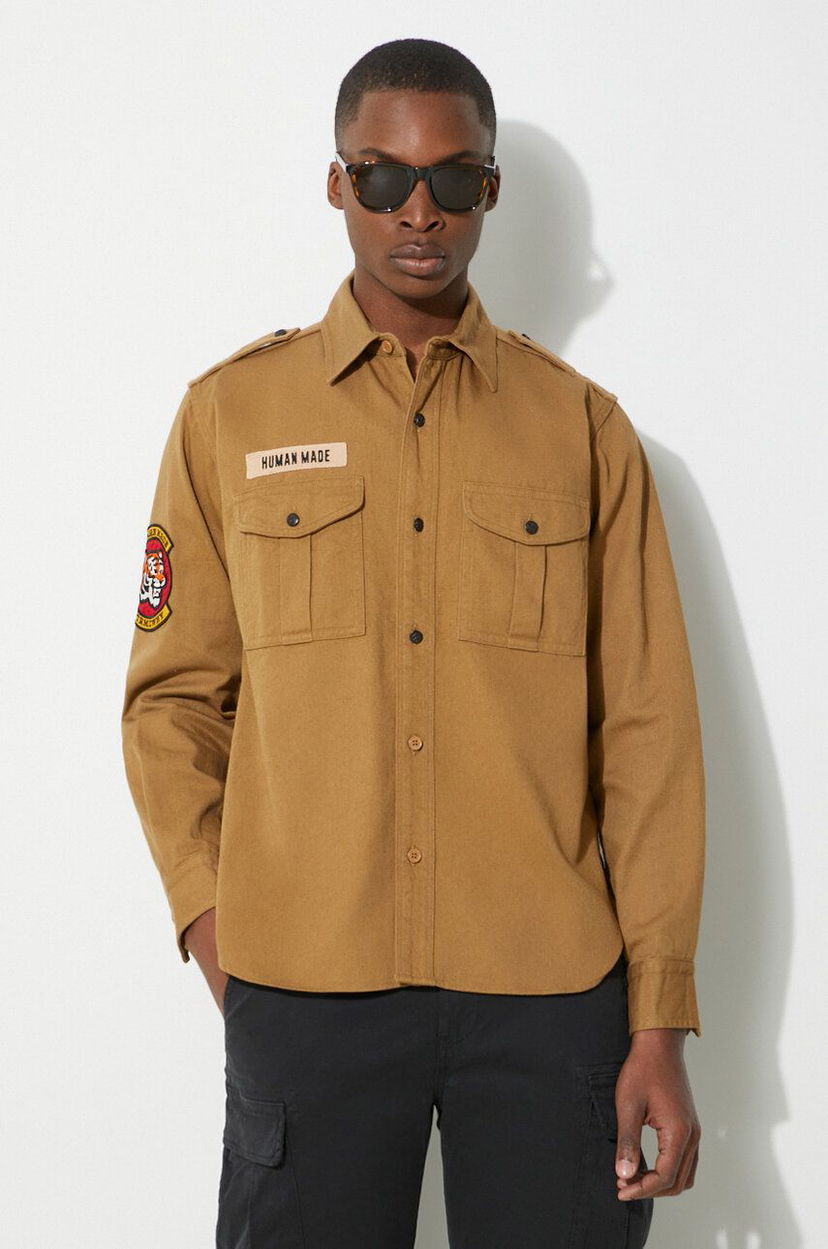 Сорочка Human Made Boy Scout Regular Fit Shirt Коричневий | HM27SH001