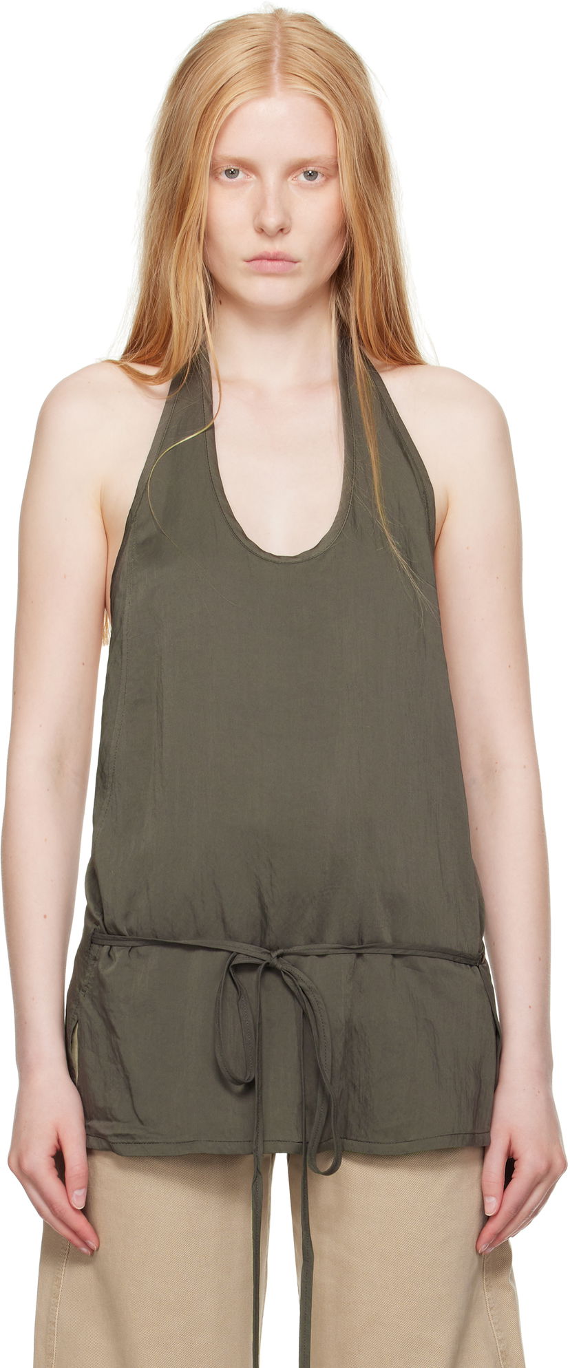 Безрукавка LEMAIRE Lemaire Apron Halter Top Зелений | TO1387 LF1388