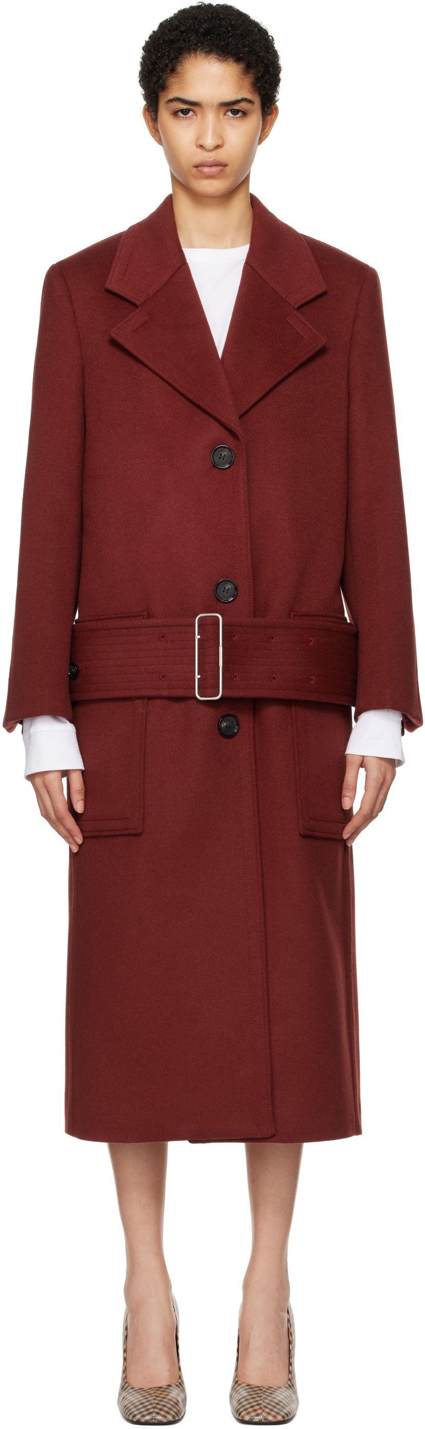 Пальто FERRAGAMO Long Wool Coat Червоний | 777632
