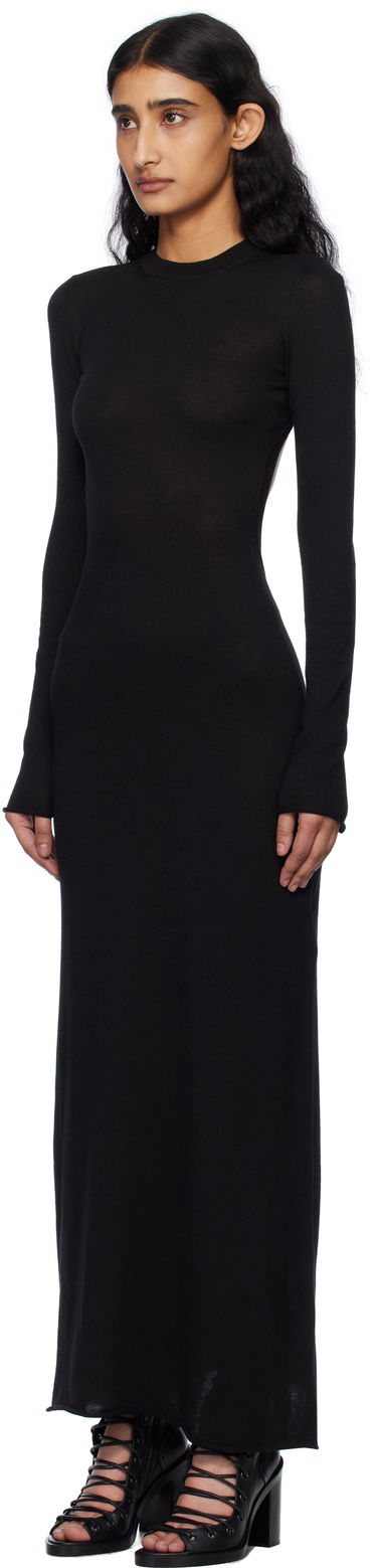 плаття Ann Demeulemeester Ann Demeulemeester Eva Open Back Knitted Maxi Dress чорний | 2510-W-KN20-KN055-099, 3