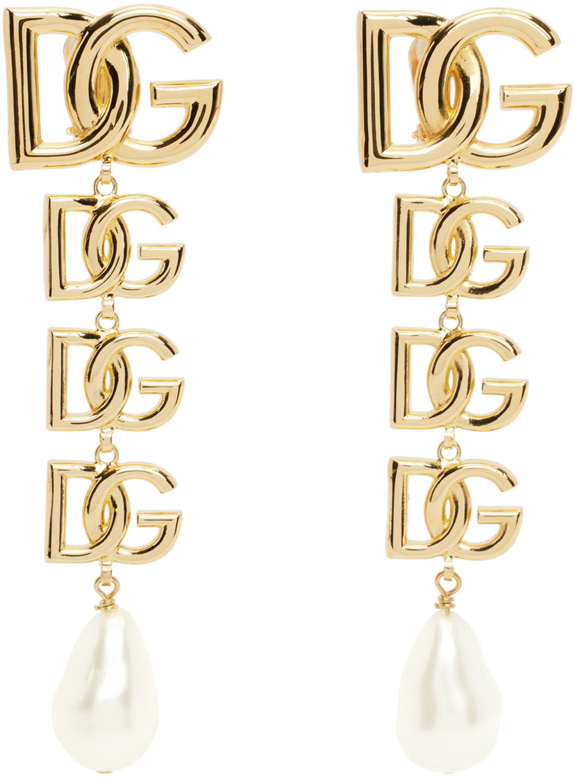 Сережки Dolce & Gabbana Gold Pendant Earrings Металік | WEN6P5 W1111