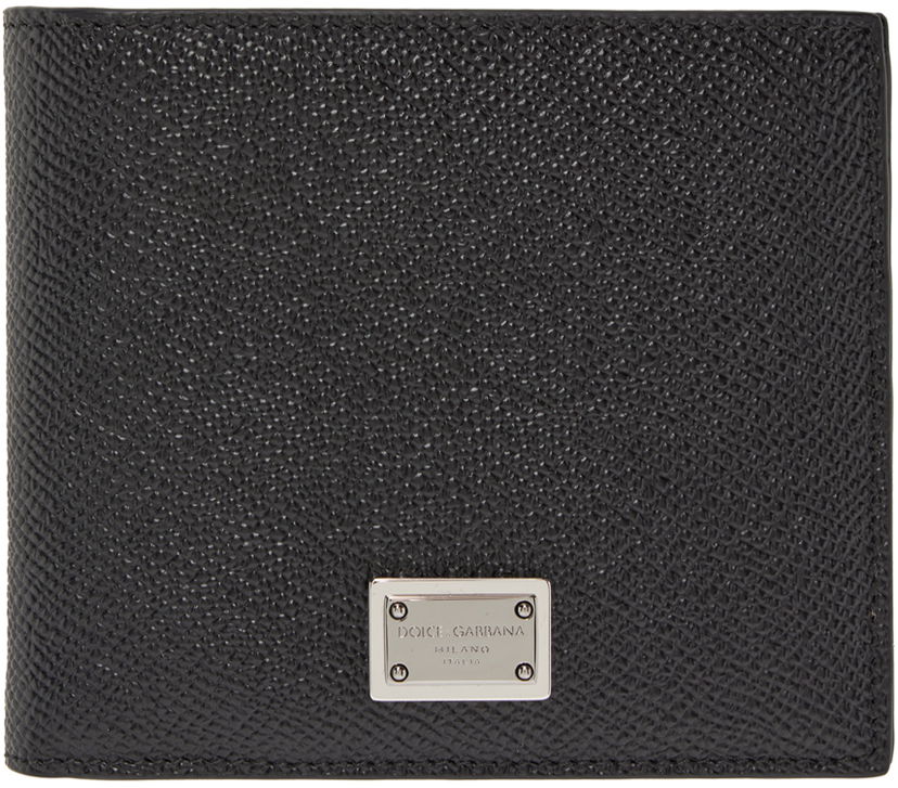 Гаманець Dolce & Gabbana Black Logo Tag Wallet чорний | BP1321AG219