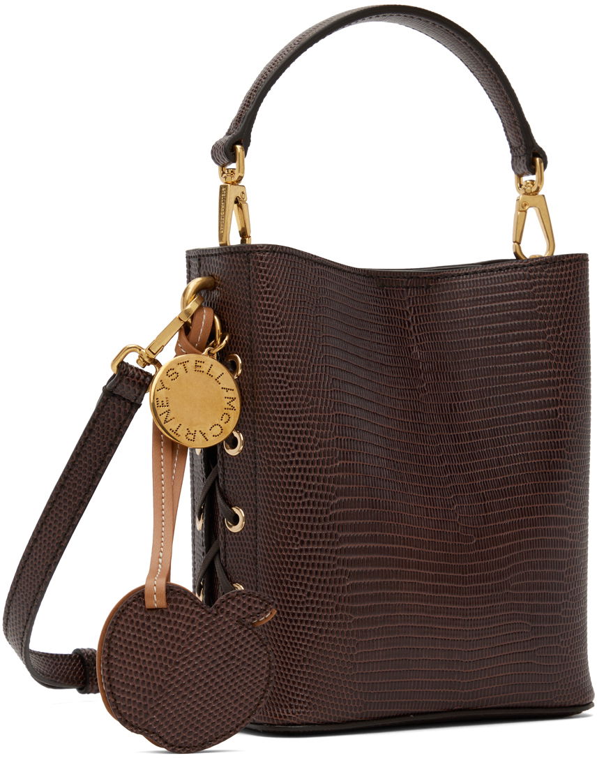 Сумочка Stella McCartney Stella McCartney Frayme Scale-Embossed Bucket Bag Коричневий | 7B0093WP0426, 1
