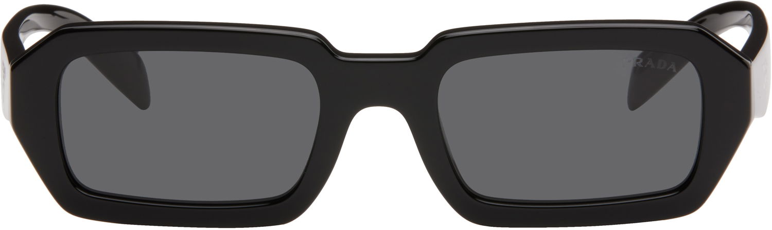 Сонцезахисні окуляри Prada Angular Rectangle Acetate Sunglasses чорний | 0PR A12S 8056597967884, 0