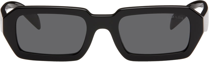 Сонцезахисні окуляри Prada Angular Rectangle Acetate Sunglasses чорний | 0PR A12S 8056597967884