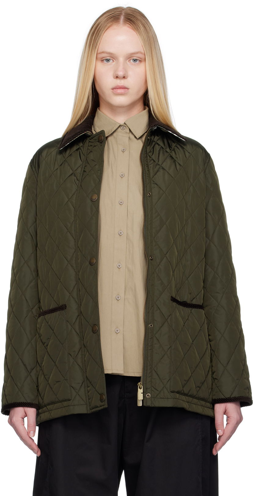 Куртка Burberry Burberry Broadway Quilted Jacket Зелений | 8113840