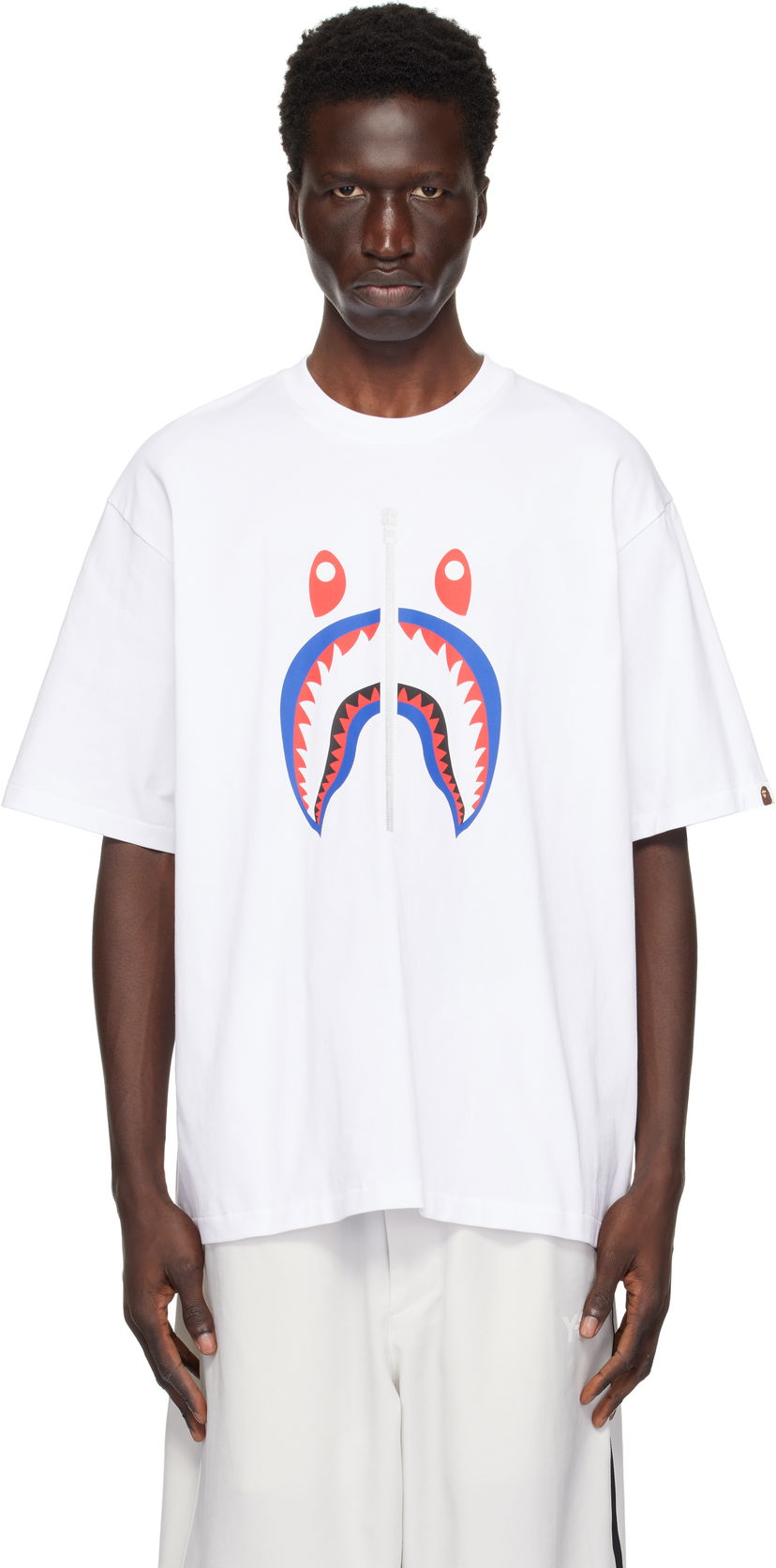 Футболка BAPE Shark Graphic T-Shirt білий | 001TEK701306M