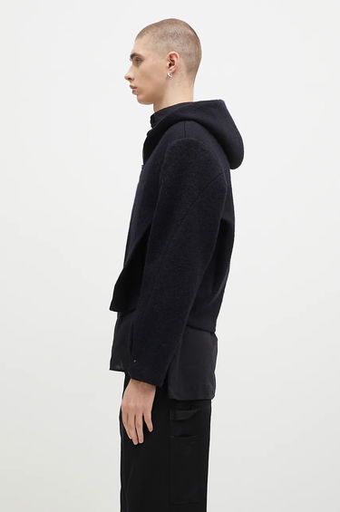 Світшоти ADER ERROR Oversize Wool Blend Cropped Hoodie чорний | BN01FWJK1301BK, 1