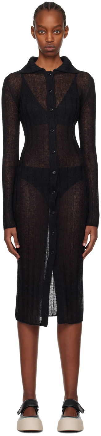 плаття KENZO Paris Semi-Sheer Midi Dress чорний | FE52CA4543AB