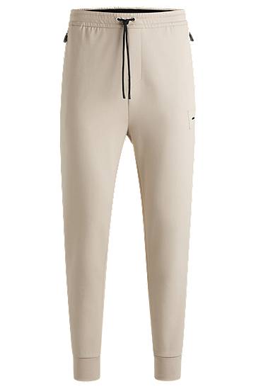 Спортивні штани BOSS Stretch Cotton-Blend Tracksuit Bottoms бежевий | 50537198