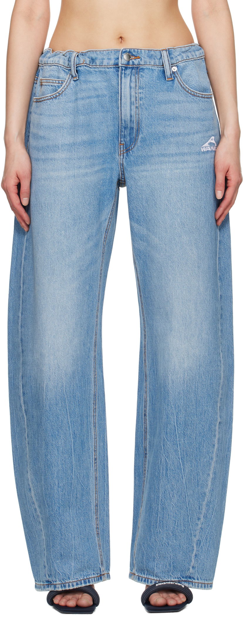 Джинси Alexander Wang Alexander Wang 5-Pocket Track Jeans Синій | 4DC2254663