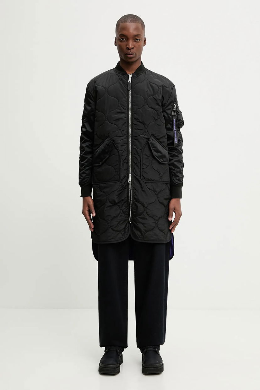 Пальто Alpha Industries ALS Coat UV Transitional Long Quilted Jacket чорний | 146106UV