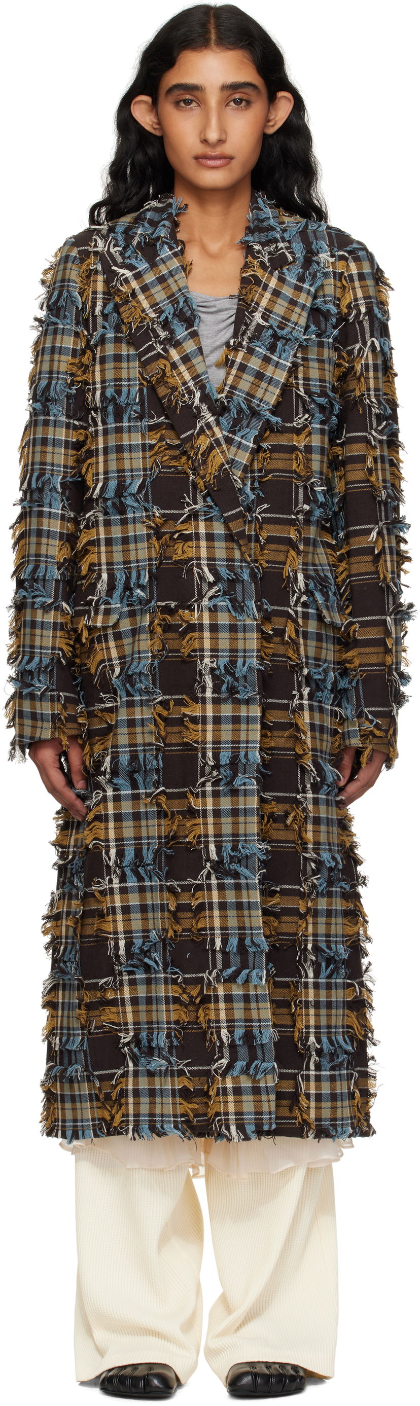 Пальто Collina Strada Collina Strada Wolverine Plaid Frayed Coat Різнокольоровий | XX5217-B