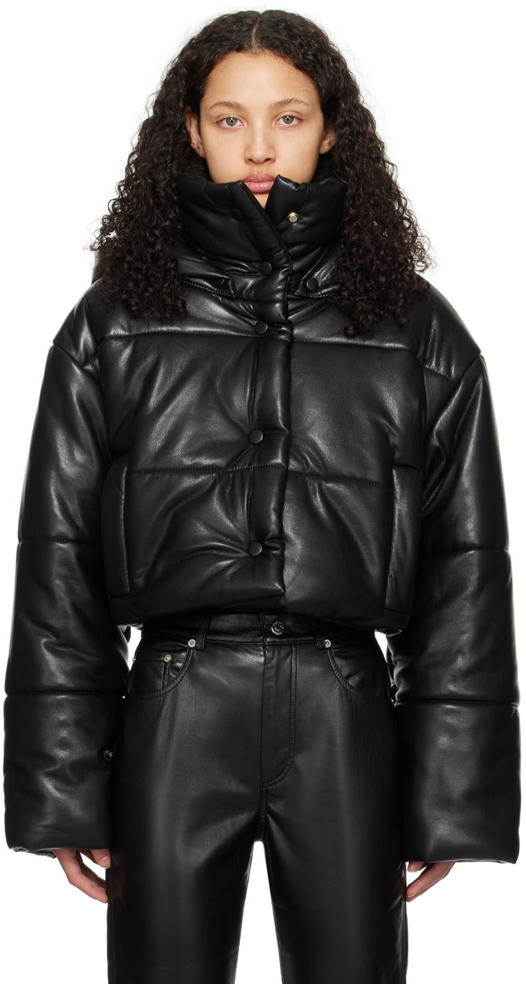 Куртка Nanushka Aveline Vegan Leather Jacket чорний | NW23CROW01999