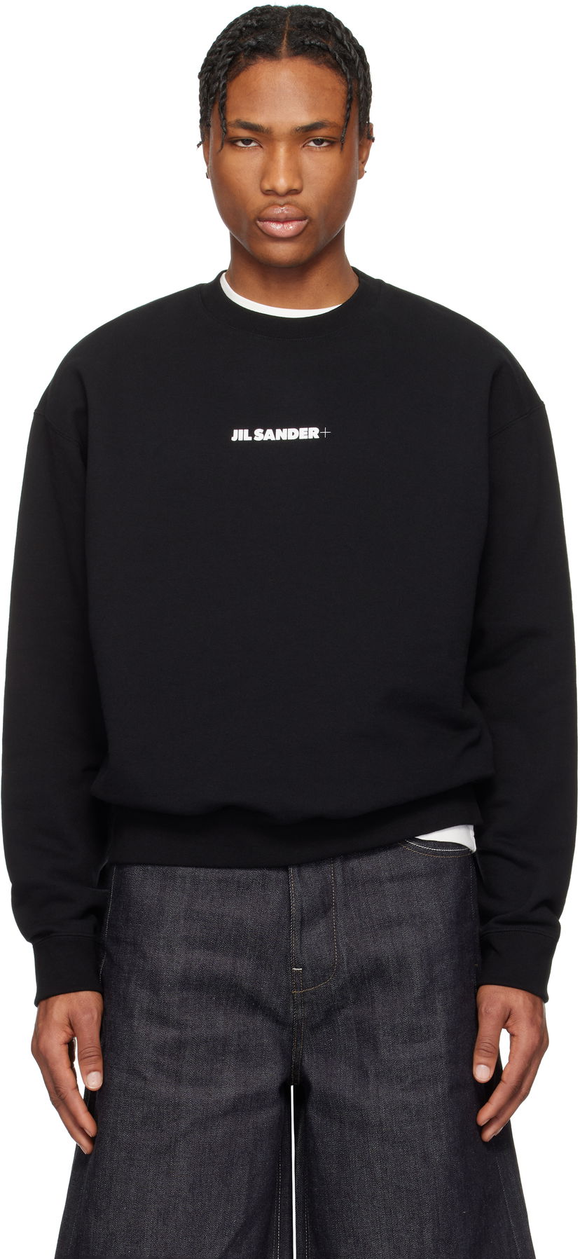 Cветр Jil Sander Jil Sander Logo Sweatshirt чорний | J47GU0132_J20039