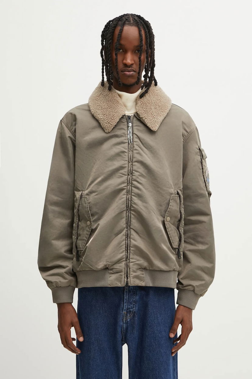 Куртка бомбер Napapijri Napapijri A-Nemes Bomber Jacket Сірий | NP0A891XN1T1