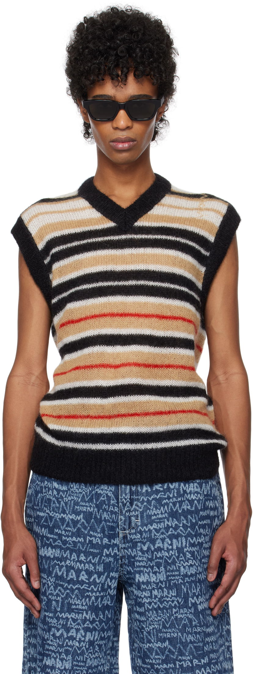 Cветр Marni Marni Striped Fuzzy Vest Різнокольоровий | CVMG0136Q0 UFU178