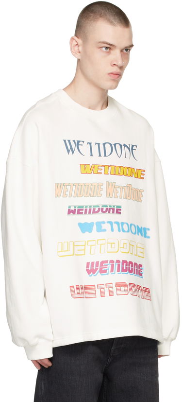Світшоти We11done We11done Printed Sweatshirt білий | WD-TP5-19-114-U-WH, 4