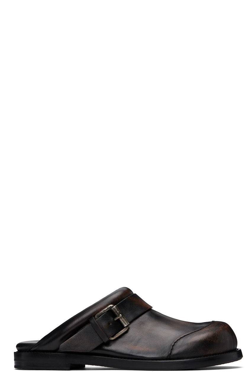 Пальто Acne Studios Acne Studios Leather Buckle Mules Коричневий | AD0799-