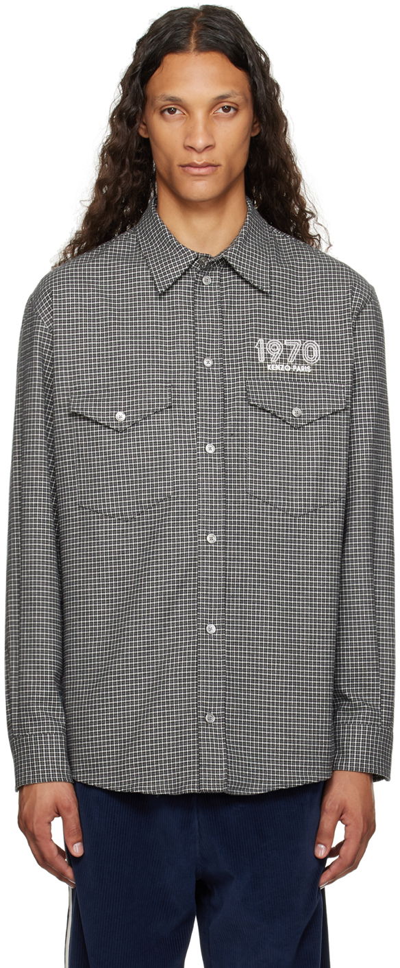 Сорочка KENZO Archive 1970 Checked Button-Up Shirt чорний | FE65CH4149LG
