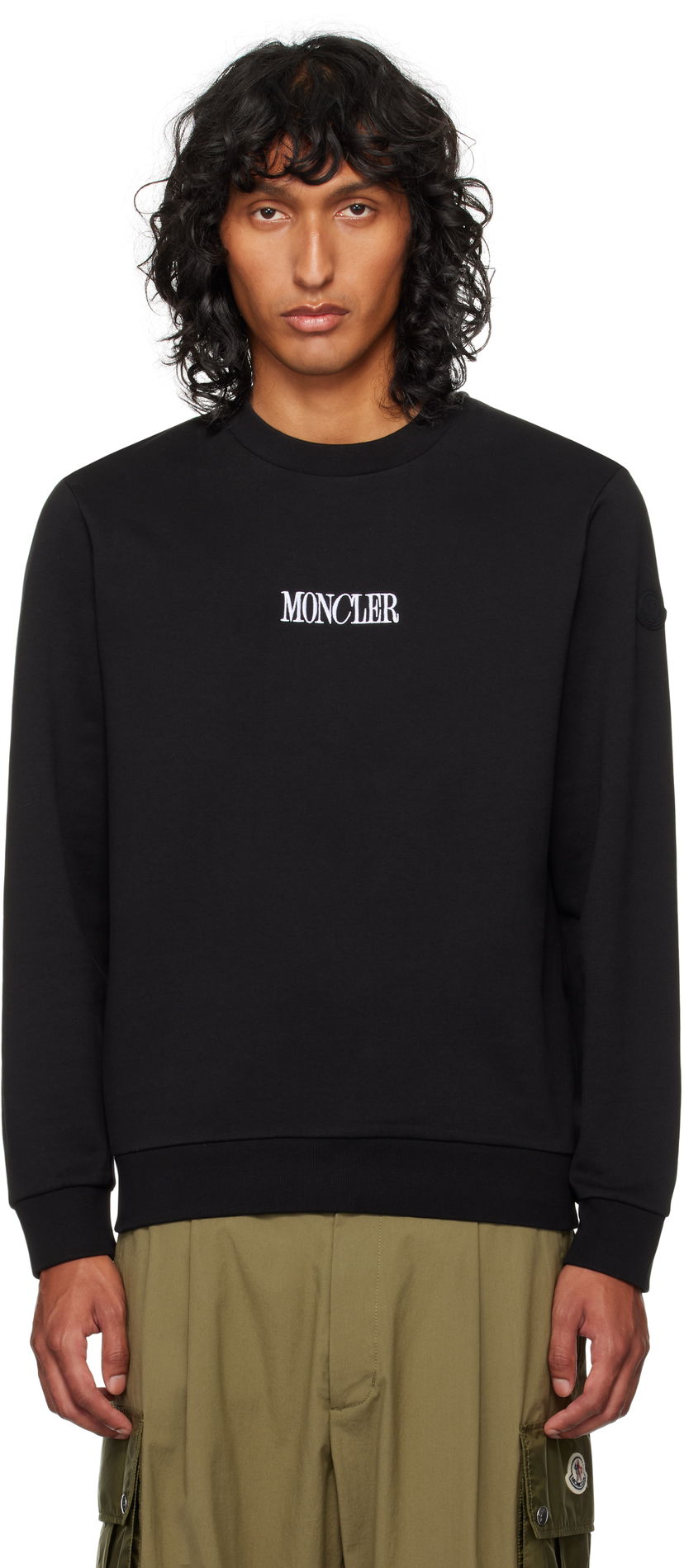 Світшоти Moncler Logo Sweatshirt чорний | J20918G00040809KR