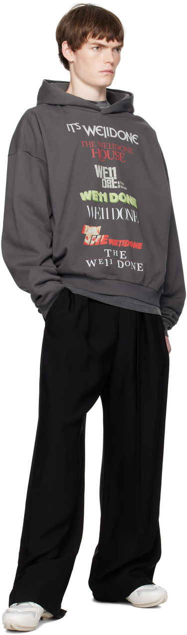 Світшоти We11done We11done Multi Logo Print Hoodie Сірий | WD-TH2-25-832-U-GY, 3