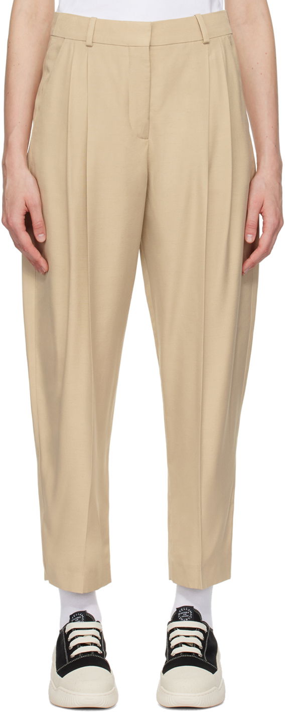 Штани Stella McCartney Stella McCartney Tapered Trousers бежевий | 5919643DU701
