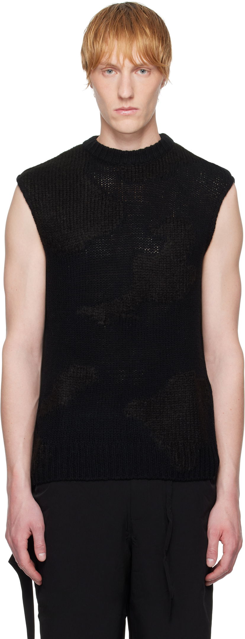 Cветр HELIOT EMIL HELIOT EMIL Ophiolite Knit Vest чорний | SS25_M_07_074_BLK01