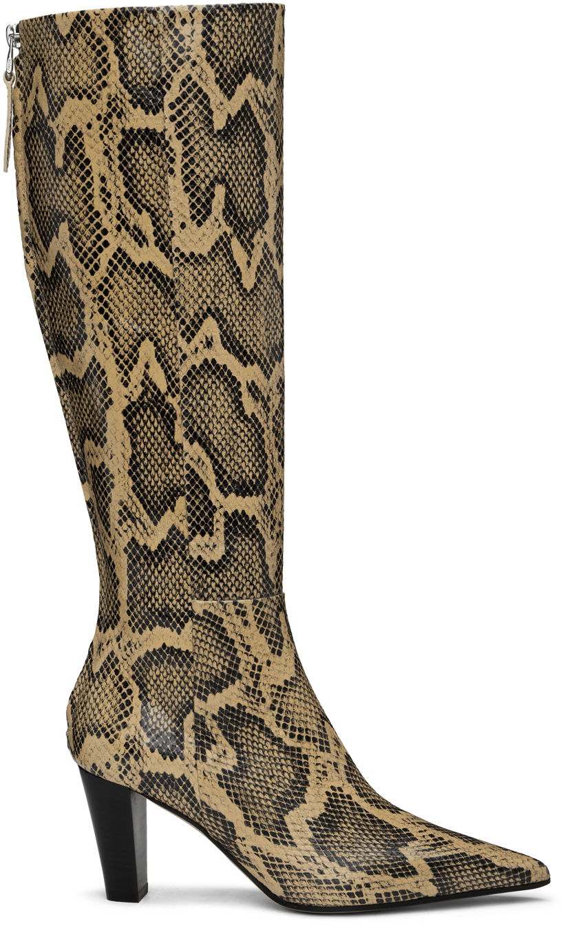 Одяг Aeyde Aeyde Cecilia Tall Boots бежевий | A11-KB-PECP75BL83-FW24-957-064