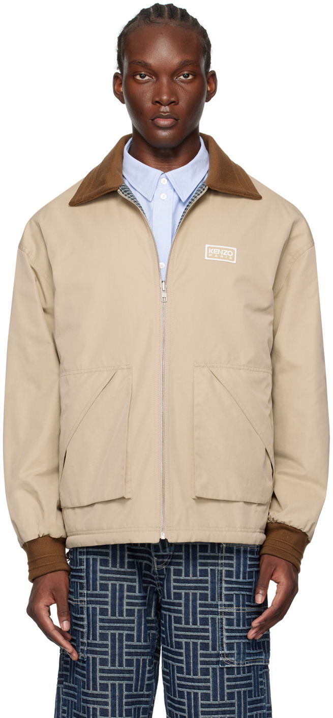 Куртка KENZO Beige Paris Coach Reversible Jacket бежевий | FE65BL0639OI