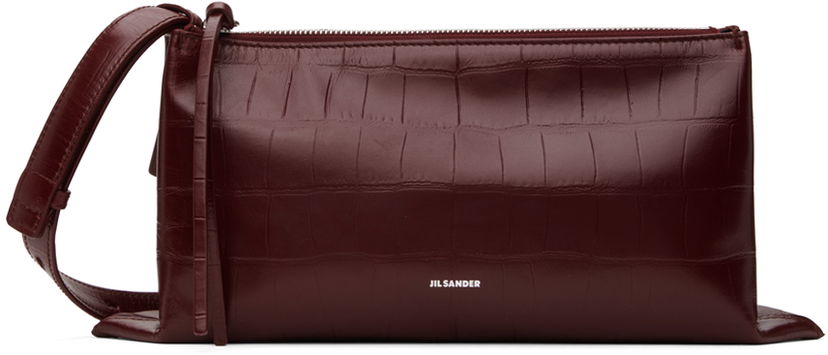 Сумочка Jil Sander Empire Small Croc-Effect Leather Shoulder Bag Червоний | J07WD0051_P7098