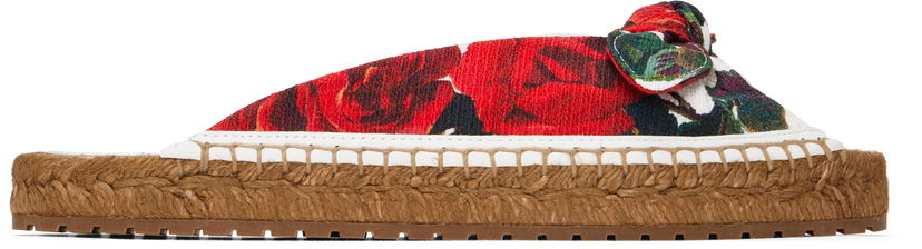 Одяг Dolce & Gabbana Dolce&Gabbana Espadrilles Flat Sandals Різнокольоровий | CE0149 A6514