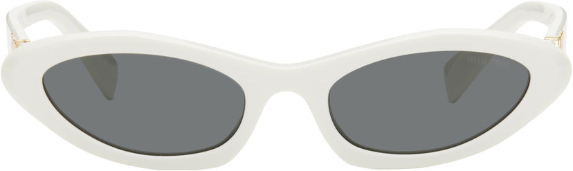 Сонцезахисні окуляри Miu Miu Miu Miu Pointed Cat Eye Acetate Sunglasses білий | 0MU 09YS 8056597897761
