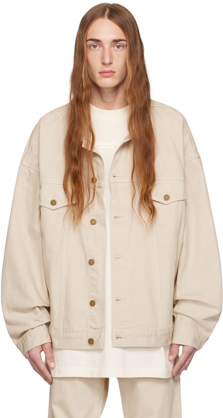 Куртка Fear of God ESSENTIALS Patch Denim Jacket бежевий | 202BT234272F