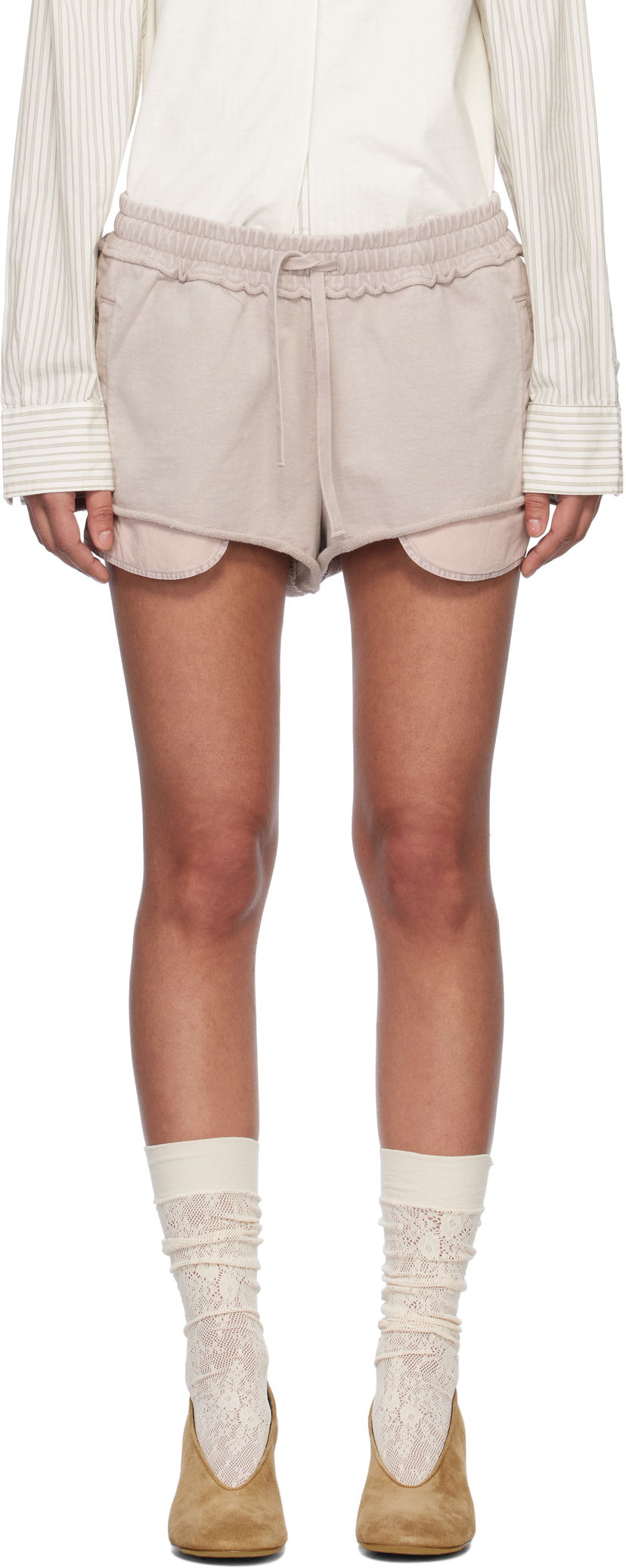Шорти Acne Studios Acne Studios Appliqué Shorts Рожевий | AE0080-