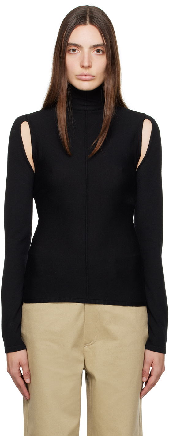 Cветр Khaite 'The Marlowe' Cutout Turtleneck Top чорний | 9405511
