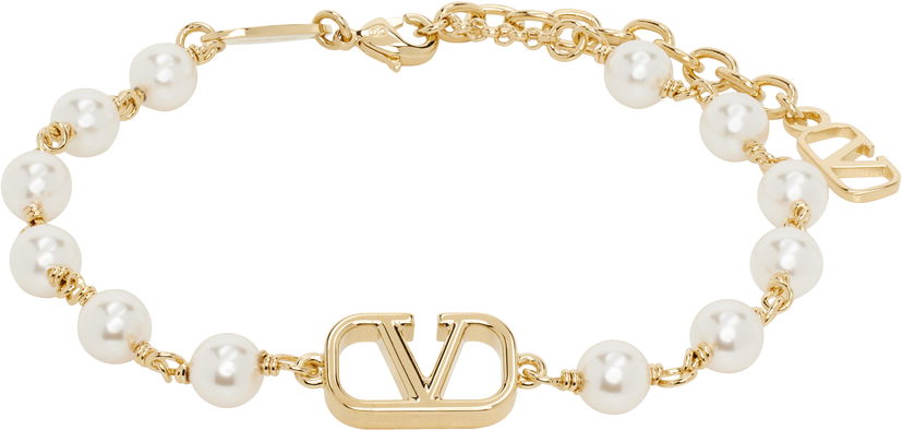 Браслет Valentino Valentino Garavani VLogo Signature Pearl Bracelet Металік | 6W2J0G16UXM