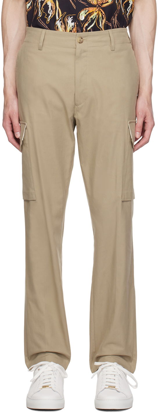 Штани карго Paul Smith Paul Smith Cargo Pants with Elasticized Waistband бежевий | M1R-417Y-L01314