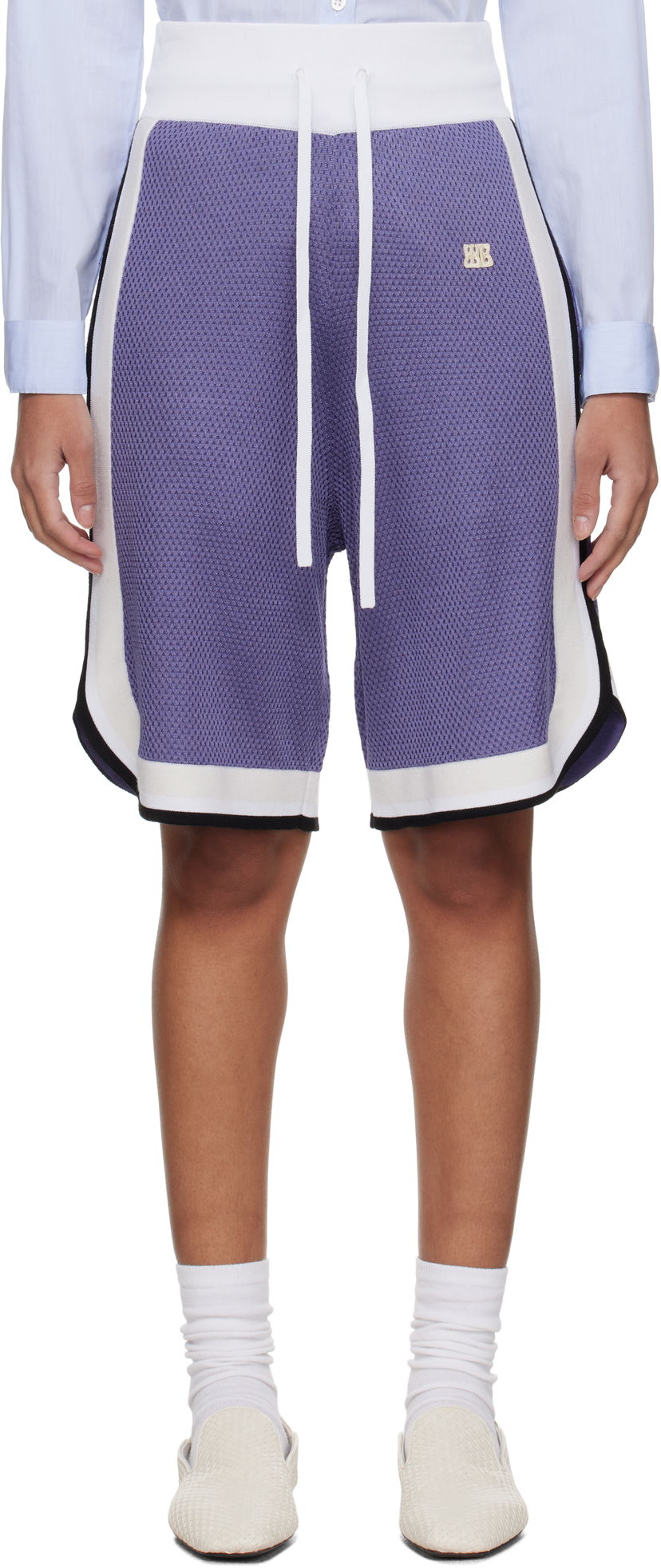 Шорти Wales Bonner Wales Bonner Rio Knit Shorts Фіолетовий | US25KN11-KN01-500