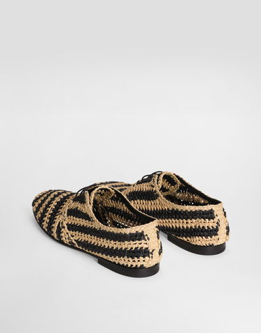 Аксесуари Dolce & Gabbana Dolce & Gabbana Woven Raffia Derby Shoes бежевий | A10872A9M098B965, 2