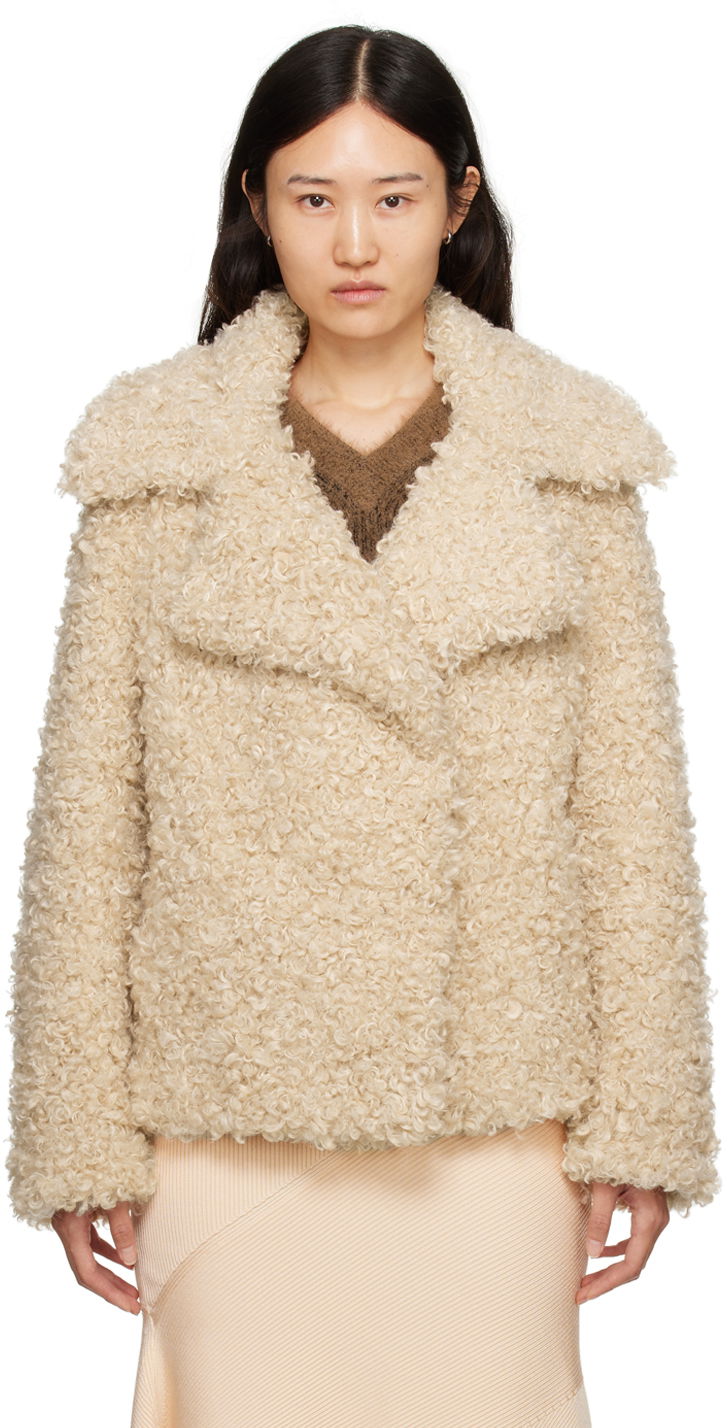 Куртка Stella McCartney Teddy Faux-Shearling Jacket бежевий | 6600523CU902
